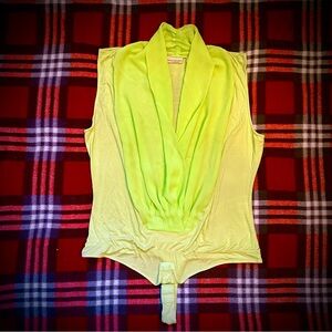 (#166) Women’s New York & Co. Eva Mendes Chiffon and Cotton Bodysuit